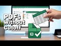 How to save Excel as PDF without cutting off - Full Guide (Works 2026)