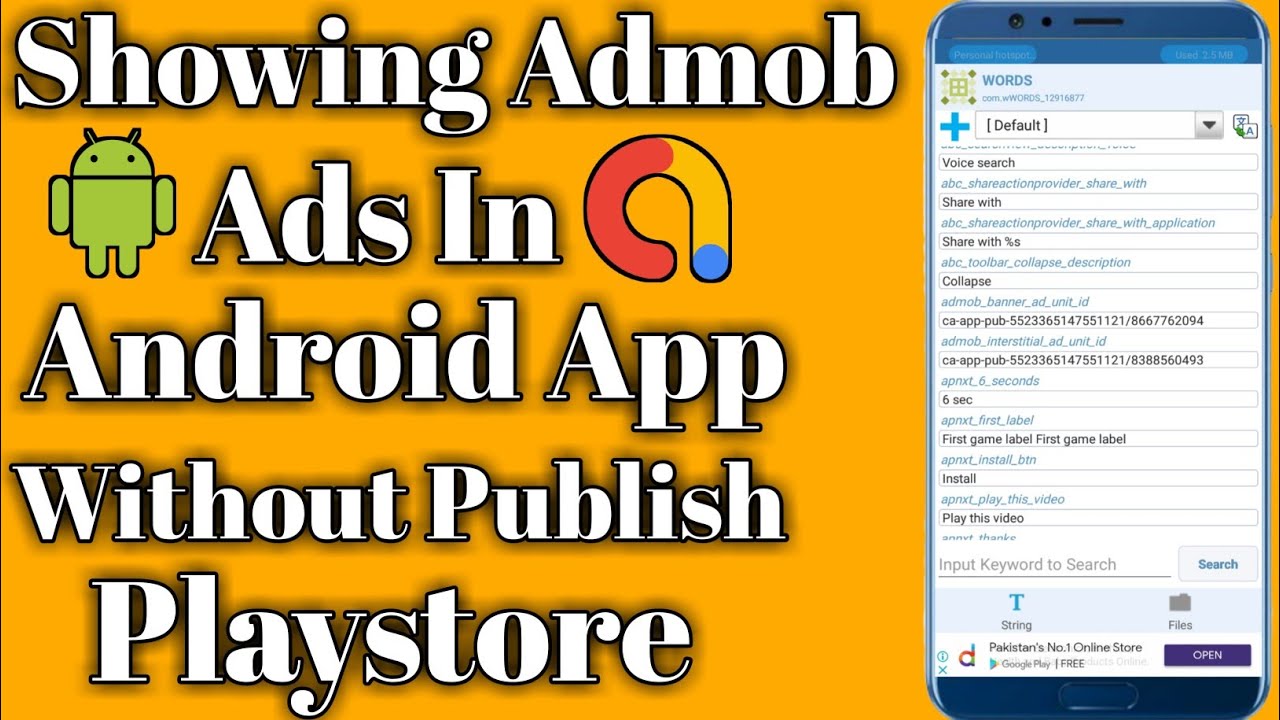 How To Put Admob Ads In Android App Through Mobile || Admob Ads - YouTube