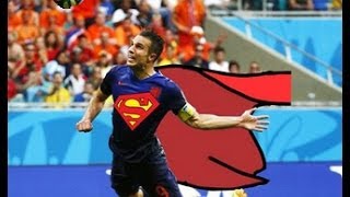 Robin van Persie  The Real Flying - World Cup 2014