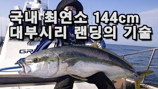 144cm 최연소 앵글러 / 그램퍼스 빅게임 랜딩영상 피싱그램퍼스 리얼모션 캡틴베이트빅게임펜슬 사수도부시리