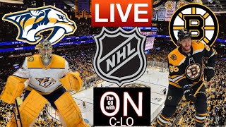 NASHVILLE PREDATORS VS BOSTON BRUINS | NHL HOCKEY LIVE | IN GAME AUDIO | GAME REACTION | WATCH PARTY