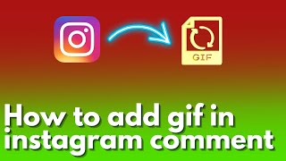 How to add gif in Instagram comment || Instagram gif update