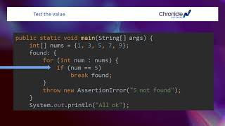 Breaking a code block in Java