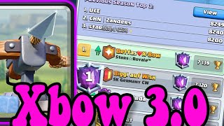 #1 in the Wolrd Betfas❤X-Bow 7200 gameplays 👈Best Xbow Deck in Clash Royale