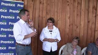 Jim Prentice - His Address to a rural Central Alberta audience