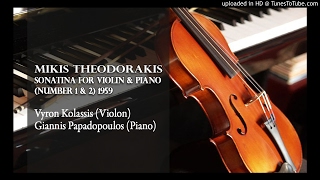 Mikis Theodorakis - Sonatina For Violin \u0026 Piano  02. Sonatina number 1 (Largo)