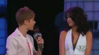 Justin Bieber Flirting with Selena Gomez On Stage
