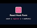React Hook Form - useForm: register