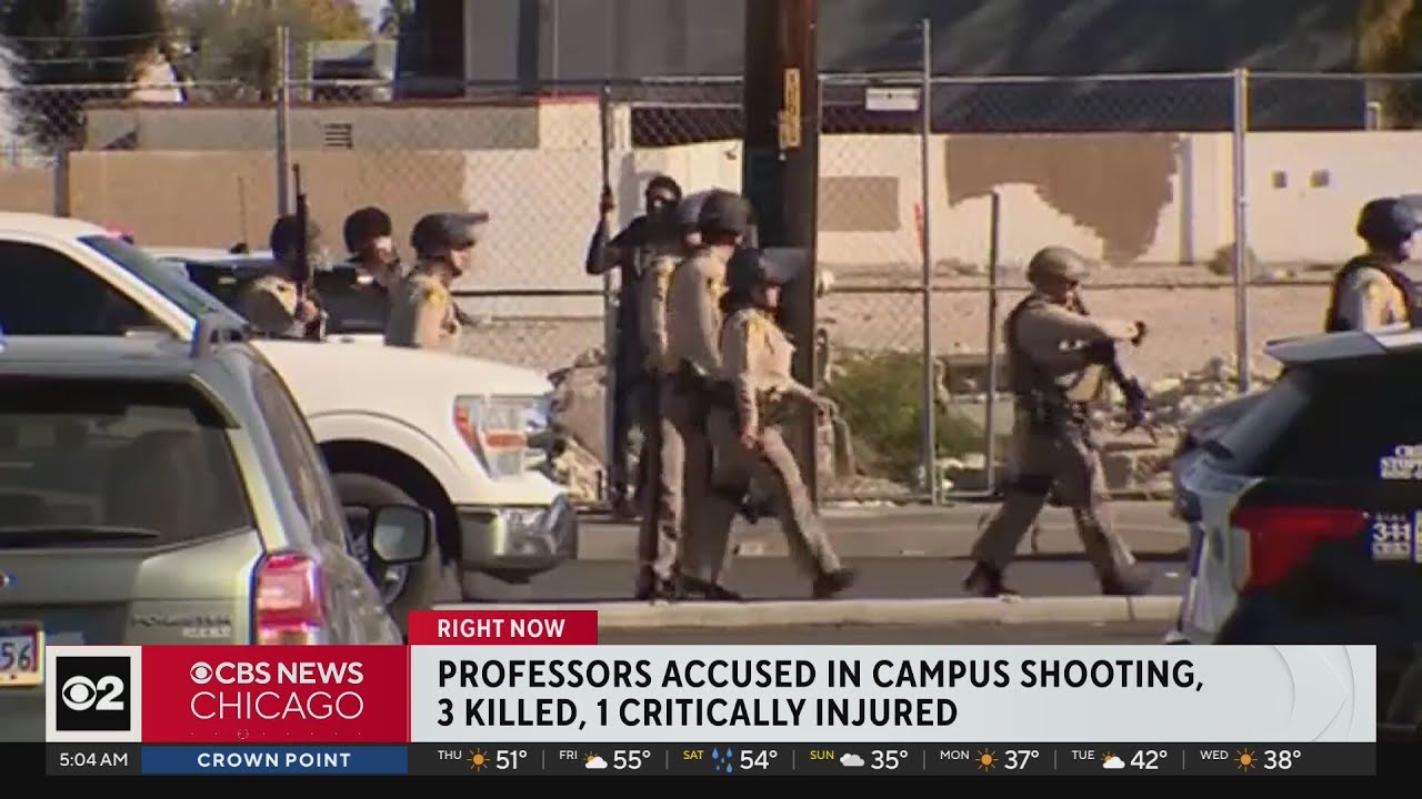 Las Vegas Shooting: 3 Killed At UNLV, Suspect Dead, Police Say - YouTube