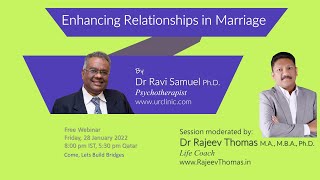 Webinar: Enhancing Relationships in Marriages