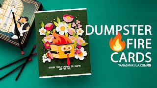 Dumpster Fire Cardmaking | Funny & Relatable Cards with Spellbinders