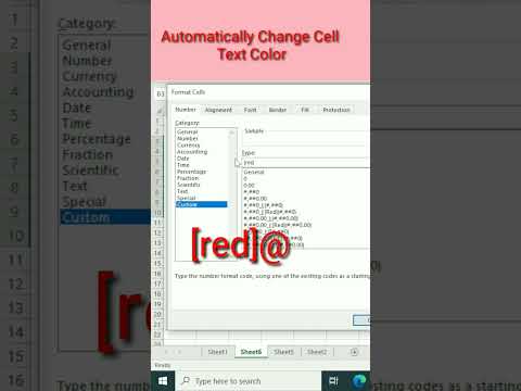 Cambiar automáticamente el color del texto en Excel #excel #shotfeed #youtubeshort #viral #exceleducation