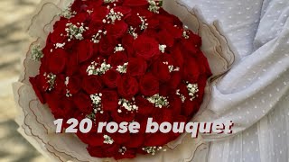 DIY Stunning Red Rose Bouquet| Easy Tutorial | malayalam