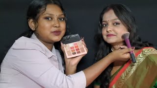 ASMR my face Makeup Doing my Cousin  sister