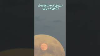 山田池の十五夜（2024年09月）その２ #moon #山田池  #十五夜 #満月