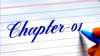 Write the word Chapter-01  in Script writing | Cursive writing