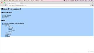 The Web Development - #7 HTML Lists Assignment