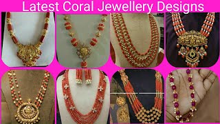 |Latest Coral Jewellery Collection |Pagadala haram designs|@Jewellery Corner