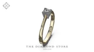 UT21 - Certified Lauren 18K Gold Diamond Engagement Ring 0.33CT