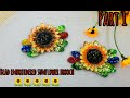 Bead Embroidered Sunflower brooch  #beadembroidery #Handmadebrooch #shorts