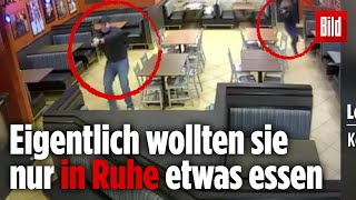 Möchtegern-Räuber überfallen Imbiss, in dem Zivil-Polizisten gerade Pause machen