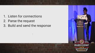 RubyConf 2019 - Let's build a simple HTTP server with Ruby by Esther Olatunde