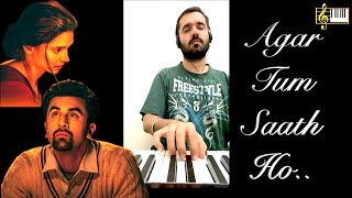 Agar Tum Saath Ho | Unplugged Piano Cover | Arijit Singh | Karaoke | Instrumental | Roshan Tulsani