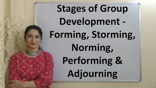 Stages of Group Development - Forming, Storming, Norming, Performing \u0026 Adjourning