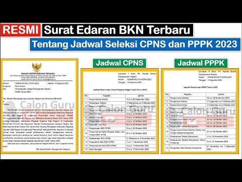 RESMI Surat Edaran BKN Terbaru Tentang Jadwal Pendaftaran CPNS 2023 Dan ...