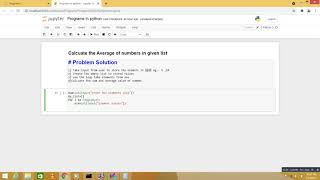 Calculate the Average of number in a given list