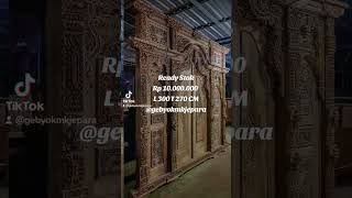 PINTU UKIRAN GEBYOK JATI SOLID 3 METER - READY STOK