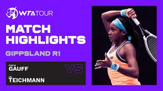 C. Gauff vs. J. Teichmann - | 2021 Gippsland Trophy Round 1 | WTA Highlights