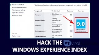 How To Hack Windows Experience Index Score !
