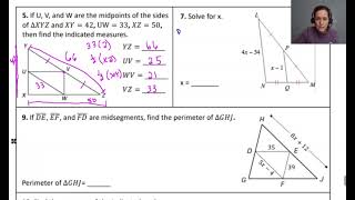 8 6 Triangle Midsegment Theorem Notes