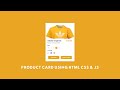Create Responsive Product Card Using Only HTML CSS & JS