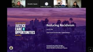Reducing Recidivism- A Conference on LASD Jails, 6 12 2023