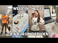 WEEK IN THE LIFE OF A NURSING STUDENT | clinical, studying for exams, med admin validation…