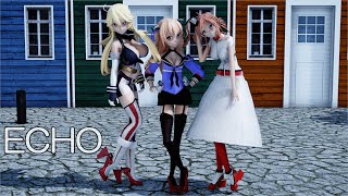 【MMD艦これ】アメリ艦娘３人で、ECHO【Iowa(アイオワ)、Saratoga(サラトガ)、Johnston(ジョンストン)】