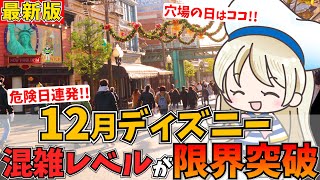 12月ディズニーの混雑予想2024年版！超危険日や混雑対策、穴場期間まで徹底シェア♩