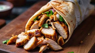 Arabic Chicken Shawarma||Easy Chicken Roll#arabicshawarm