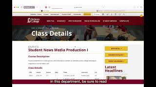 How to Register for Classes at De Anza
