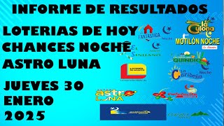 LOTERIAS DE HOY RESULTADOS JUEVES 30 ENERO 2025 ASTRO LUNA DE HOY LOTERIAS DE HOY RESULTADOS