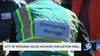 City of Spokane holds wildfire evacuation drill