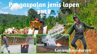 pengaspalan jenis lapen !!! part ll   ada keramaian slurr