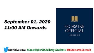 #SpeakUpForSSCRailwaysStudents || #SSCdeclareCGLresult || SSC4Sure Official