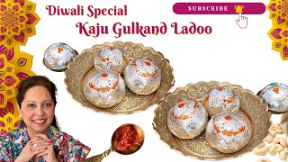 Kaju Gulkand Ladoo | Diwali Special | Cashew \u0026 Rose Jam Ladoo