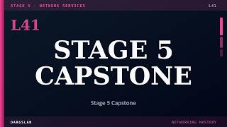 Stage 5 Capstone Explained Simply Networking 41