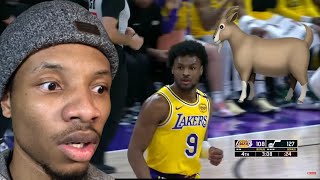 BRONNY JAMES IS BETTER THAN WEMBY!!! | Lakers vs Jazz highlight reaction...