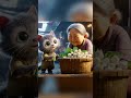 cat poor and grandma happy  #cat #animation #cute #aiimages #catvideos #family #grandmother