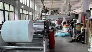 1300mm Nonwoven and BOPP Film Lamination Machine/High Speed Running In Customer Factory